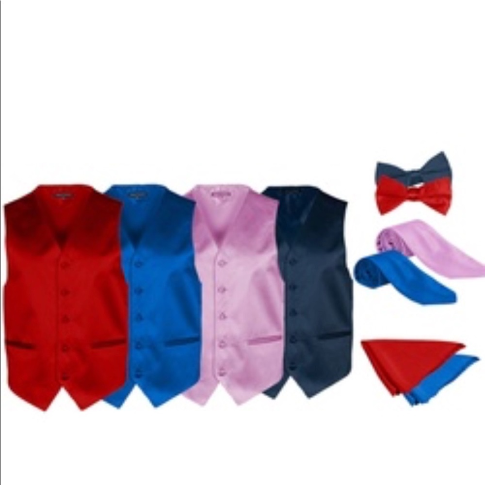 Grey, silver vest and tie